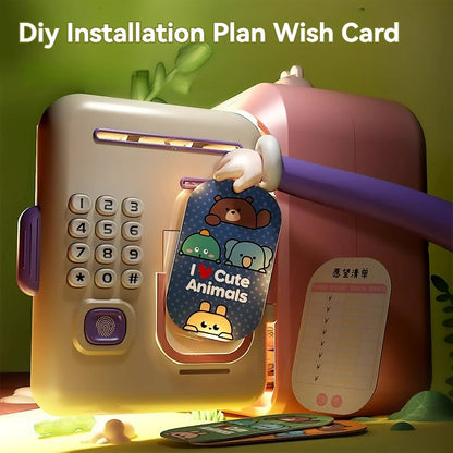 Electronic Piggy Bank with Password Safe Smart Fingerprint Automatic Banking Children's Gift Money Box