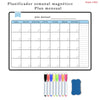 A3 Magnetic Weekly & Monthly Dry Erase Planner (297 x 420 mm, 11.7 x 16.5 in) Spanish French English