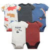 5PCS Baby Bodysuit Set – 100% Cotton Short Sleeve Onesies for Boys & Girls (6-24 Months)