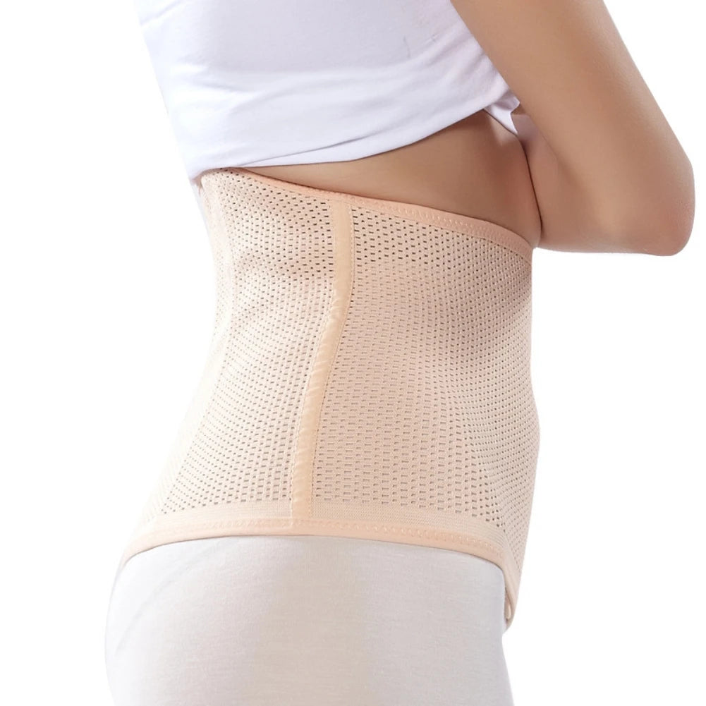 Women Mesh Tummy Control Postpartum Support Belt, Breathable Body Shaper Abdominal Support Girdle Maternity Belly Band