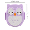 Portable Plastic Kids Bento Lunch Box with Cutlery