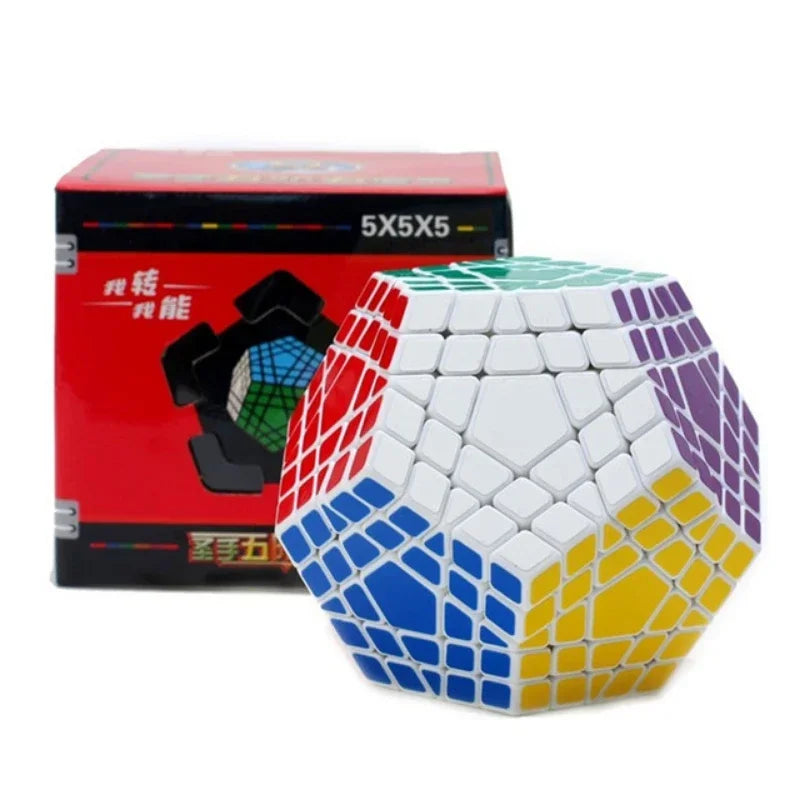 [Picube] SengSo 5x5 Megaminx, 5x5x5 Gigaminx Magic Cube with Black Base, Professional Cubo Magico, Learning Educational Toy
