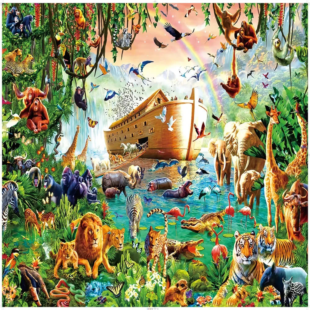 Adult Jigsaw Puzzle 1000 Pieces, Landscape Animation Paper Puzzle, Decorative Painting, Brain Exercise Toy