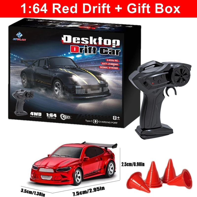 1/64 2.4G High-Speed Drift RC Car with 4WD Four-Wheel Drive Mini RTR