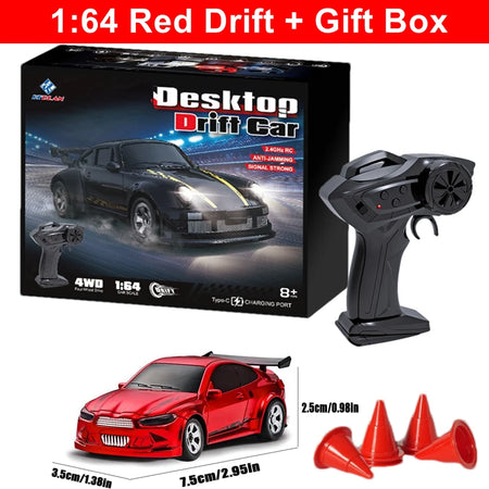 1/64 2.4G High-Speed Drift RC Car with 4WD Four-Wheel Drive Mini RTR