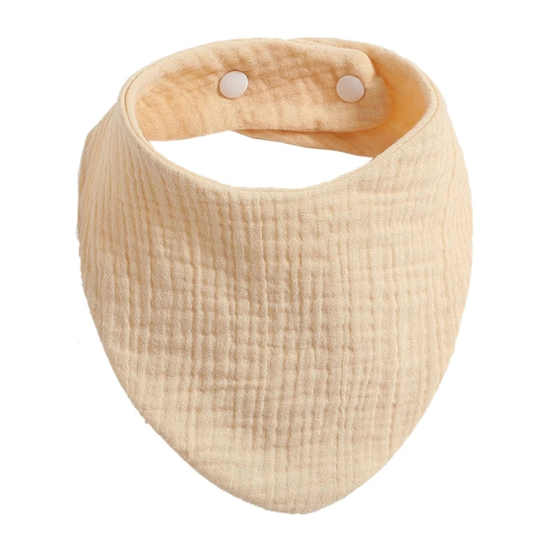 Organic Cotton Baby Bibs | Muslin Scarf Bandana Burp Cloth for Boys & Girls | Absorbent Triangle Gauze Feeding Bibs - Kidzy Market