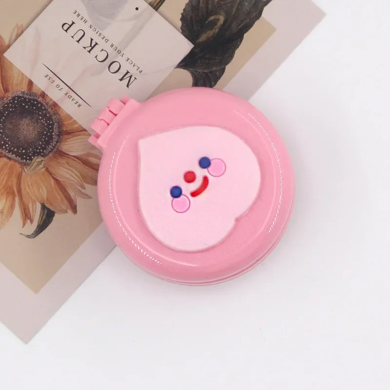 New INS Korean Girls’ Heart Portable Comb - Elegant Flower Air Cushion Comb with Vanity Mirror & Folding Design - Baby Brushes