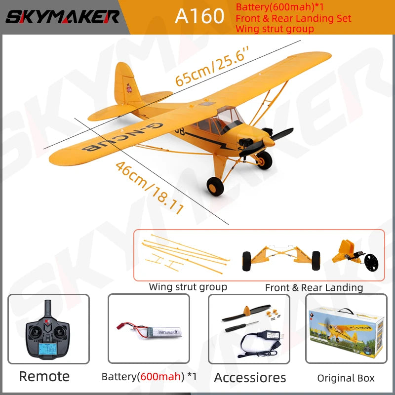 WLtoys A160 2.4G 5CH RC Airplane Remote Control Gliding Electric Brushless Motor EPP