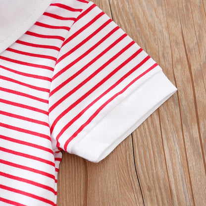 Newborn Baby Whale Print Jumpsuit – Striped Casual Romper (Short Sleeve, 0-18 Months, Summer Wear for Boys & Girls)