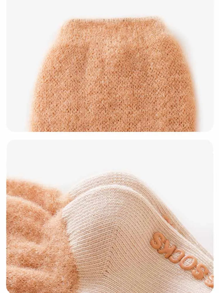 3 Pairs Winter Thick Warm Plush Baby Stockings - Super Soft Knee-High Socks for Newborns, Infants & Toddlers | Long Socks for Boys & Girls, 0-5Y