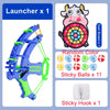 Montessori Sticky Ball Dartboard Slingshot Target – Kids Indoor & Outdoor Catapult Throwing Game