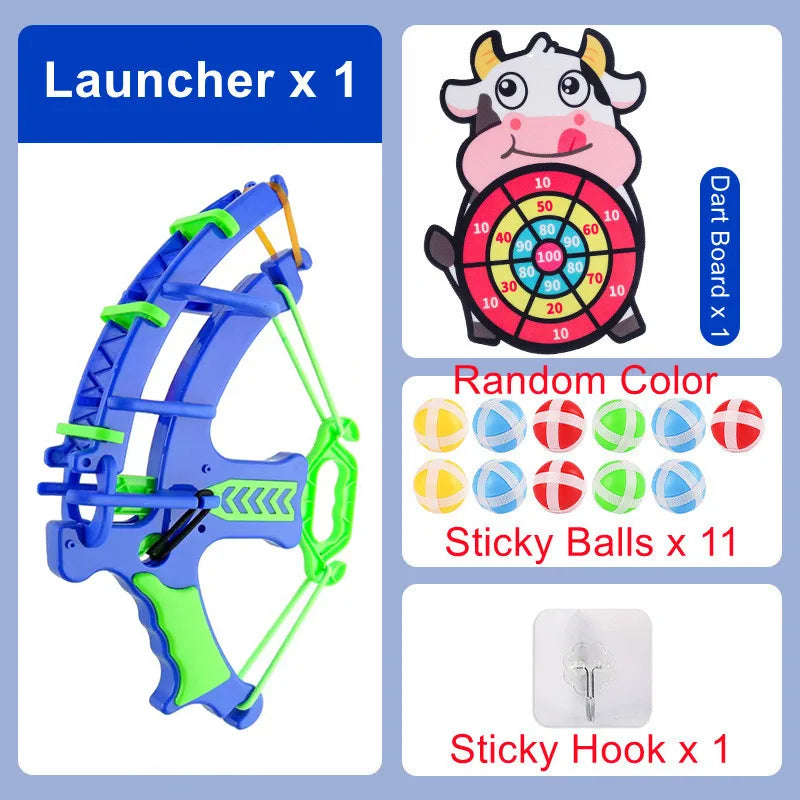 Montessori Sticky Ball Dartboard Slingshot Target – Kids Indoor & Outdoor Catapult Throwing Game