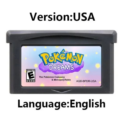 GBA Game Cartridge (32-bit, Pokemon Series, Odyssey Cloud White, FireRed & Silver Rival Rom Hack)