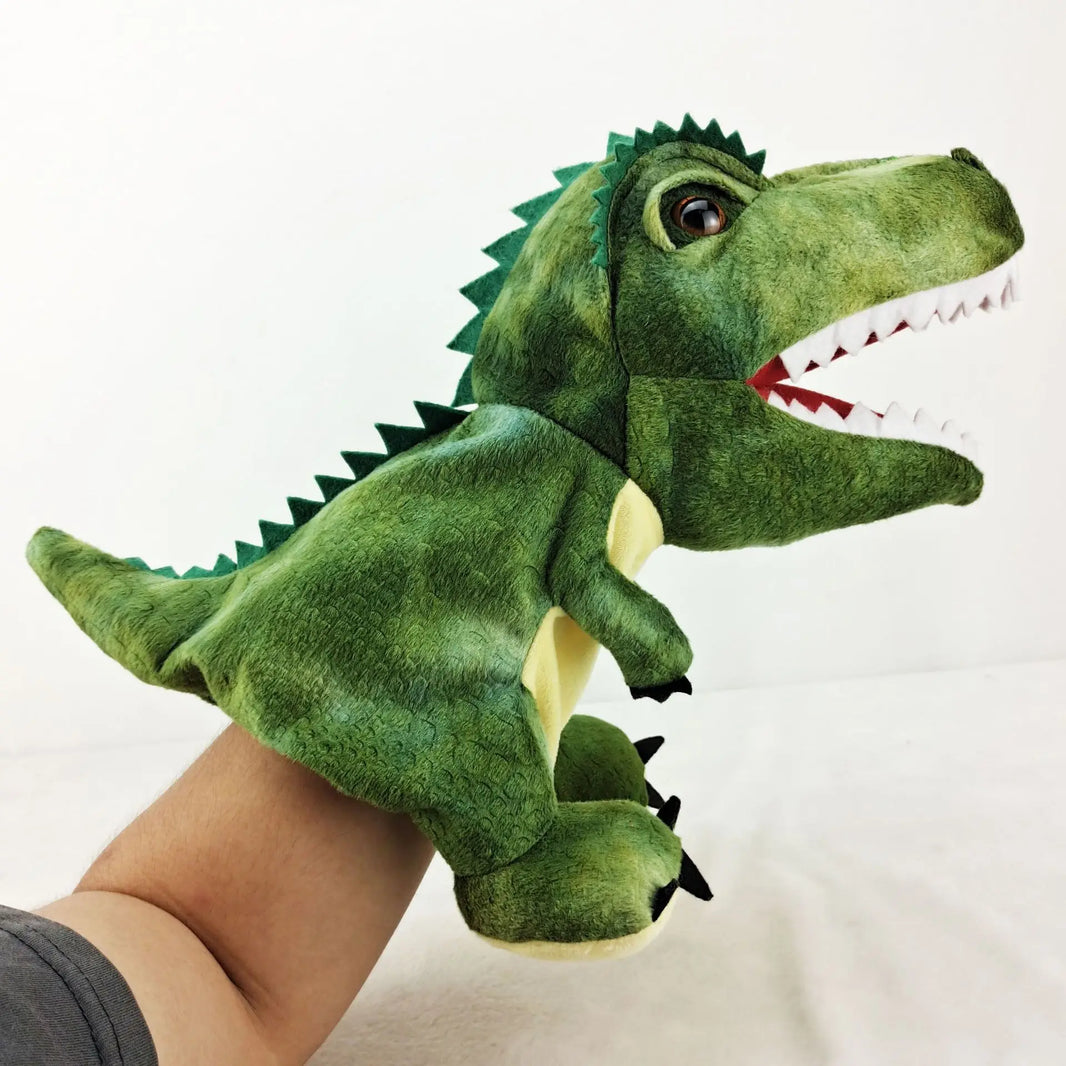11 Style Dinosaur Plush Hand Puppets, Triceratops Tyrannosaurus Dilophosaurus Gloves