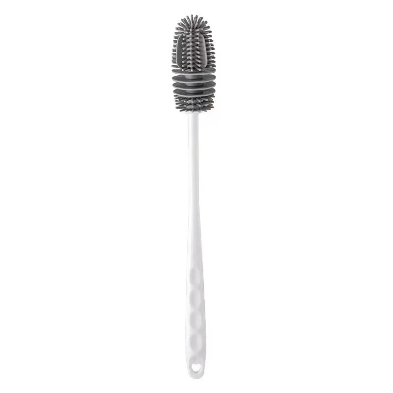 1 Pcs Silicone Bottle Cleaning Brush with Reinforced Long Handle 32cm Water Bottle Cleaner Durable Cup Scrubber Drinking Wine