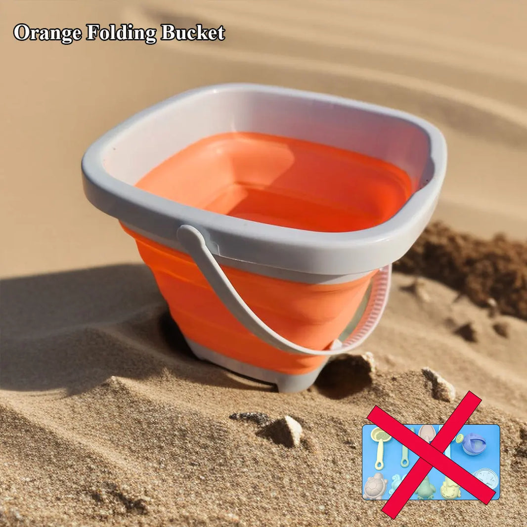11/5/1Pcs Beach Sand & Water Play Set With Folding Bucket — Outdoor Sandbox Accessories, Random Colors