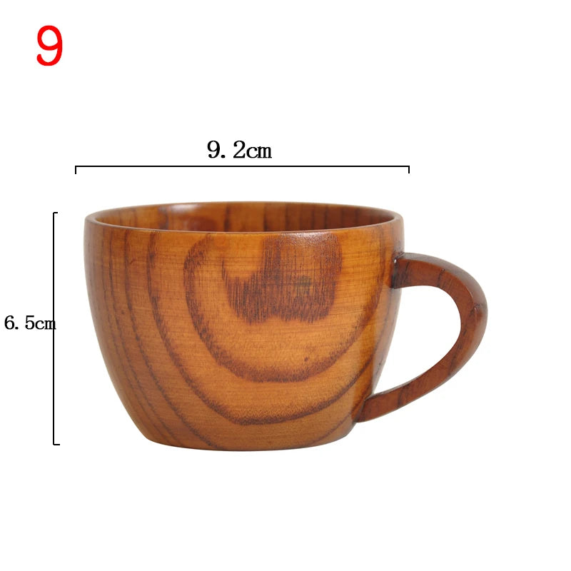 Handmade Spruce Wood Big-Belly Cup — Rustic Wooden Beer, Tea & Coffee Mug (Brown)
