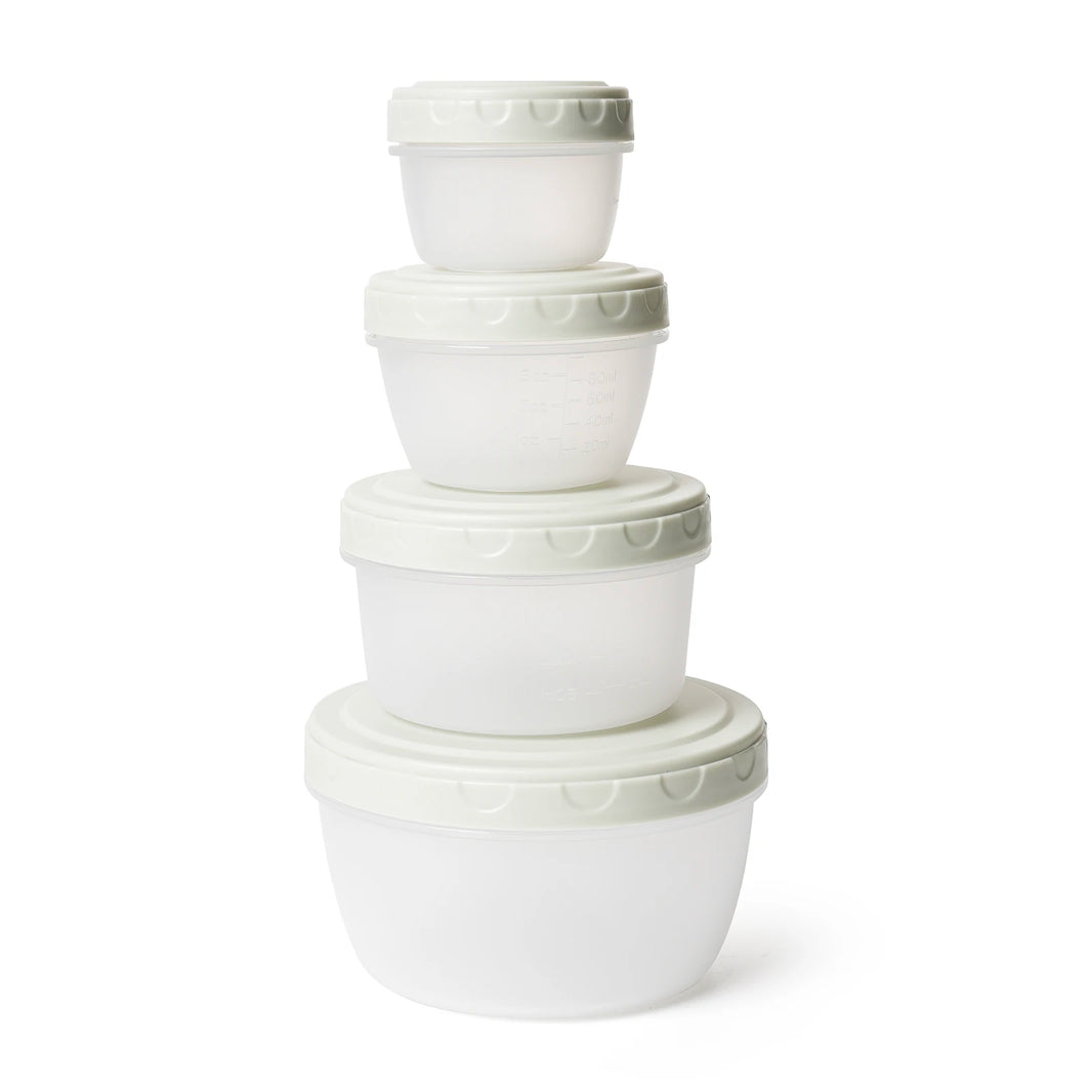 4pcs Baby Food Freezer Storage Containers - Reusable Plastic Food Storage with Lids, Deli & Soup Containers for Toddlers, BPA-Free, Leak-Proof, Eco-Friendly