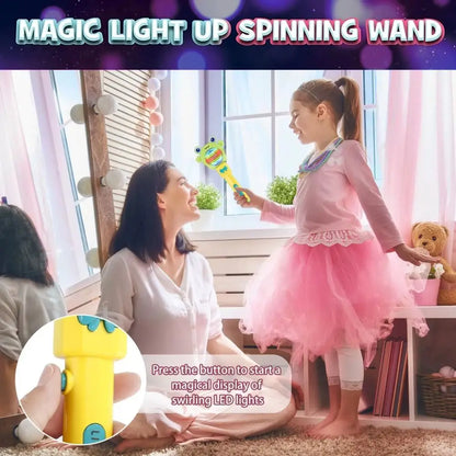 Kids LED Music Wand with Rotating Lights – Bunny & Frog Rubber Toy, 26 x 9.6 cm (10.24 x 3.78 in)