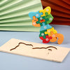 Montessori Wooden Animal Puzzles for Toddlers Ages 2-6 – 3D Jigsaw Tangram Board (3.9 x 8.5 in / 10 x 21.5 cm)