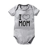 Pure Cotton “I Love Mom” & “I Love Dad” Newborn Rompers - Matching Baby Bodysuits for Twins, Summer Clothes for 0-24 Months