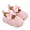 Solid Color Fashion Newborn Princess Shoes Non-Slip Cloth Bottom Shoes Girl Elegant Breathable Leisure Baby First Walking Shoes