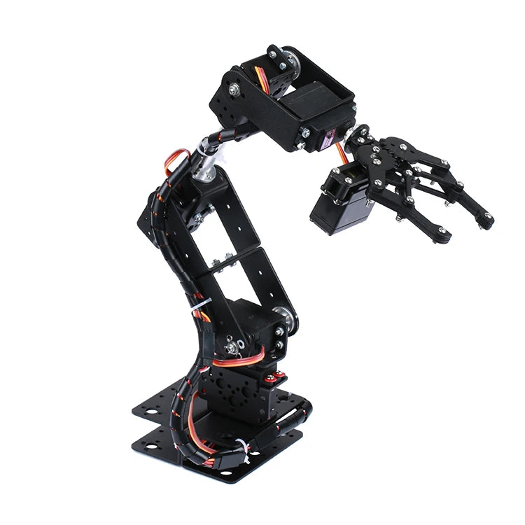360° 6 DOF Robot Metal Alloy Mechanical Arm Claw Kit MG996R for Arduino, Robotics Educational Kit, PS2 Programmable Toy