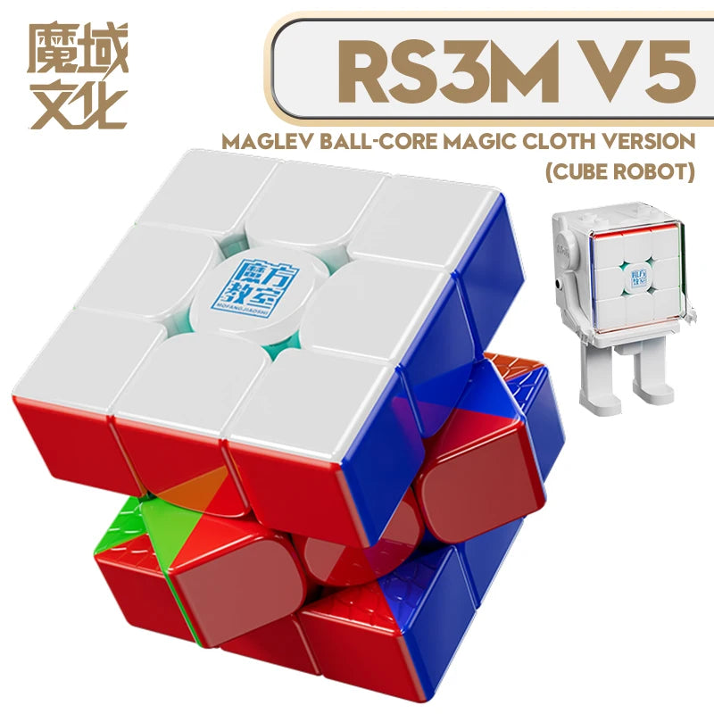 [CubeFun] MoYu RS3M V5 3x3x3 Magnetic Magic Cube, Ball Core, Professional Cubo Magico Speed Cube, Moyu Cubing Puzzle Toy