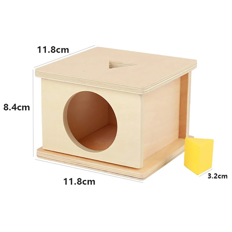 Wooden Montessori Baby Toy – Object Permanence Coin Box and Ball Drop for Sensory, Fine Motor Skills, and Early Education, Ages 1-3 Years