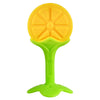 Baby Silicone Training Toothbrush - BPA Free Banana Shape Teether Chew Toy and Teething Ring for Infants