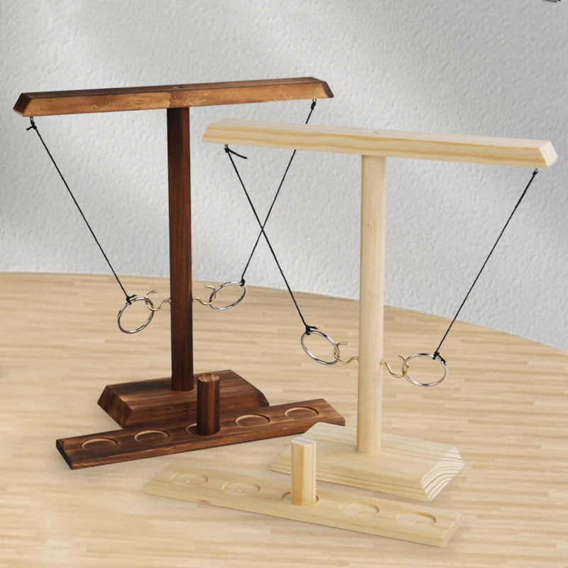 Ring Toss Game for Adults - Hook and Ring Handmade Wooden Toss Game, Outdoor/Indoor Games, Patio Decor, Yard Games