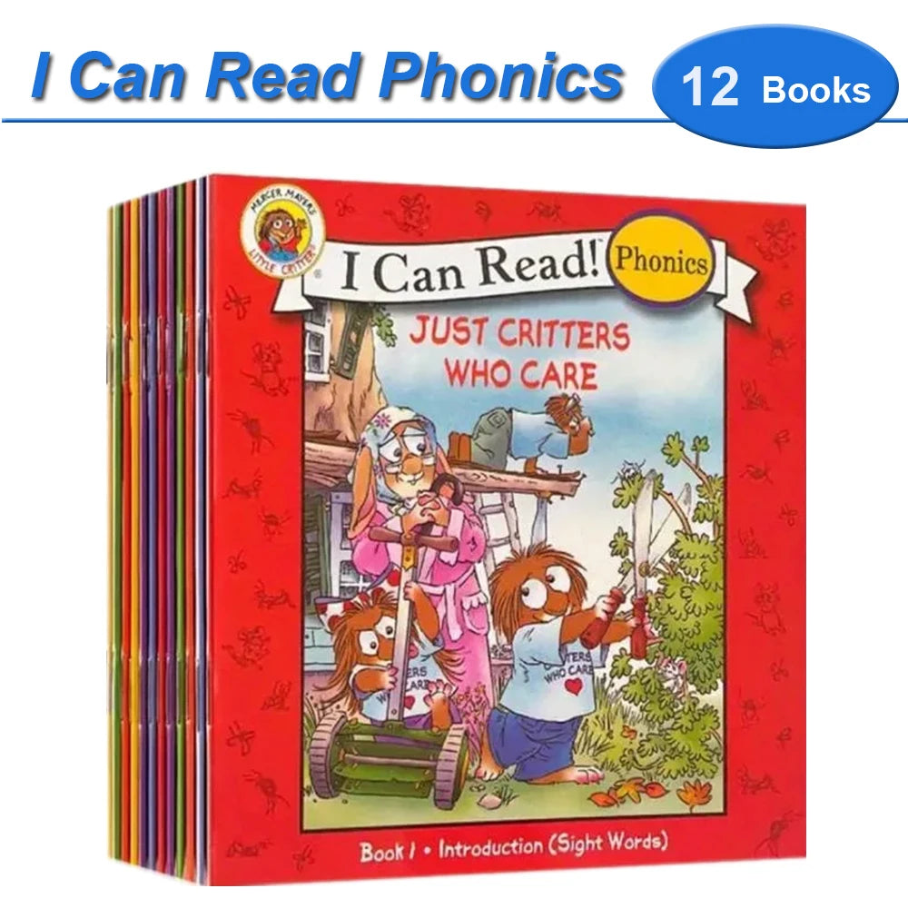 I Can Read Phonics – 12-Book Set, My Very First Picture Books for Kids and Babies Montessori Reading Story Collection