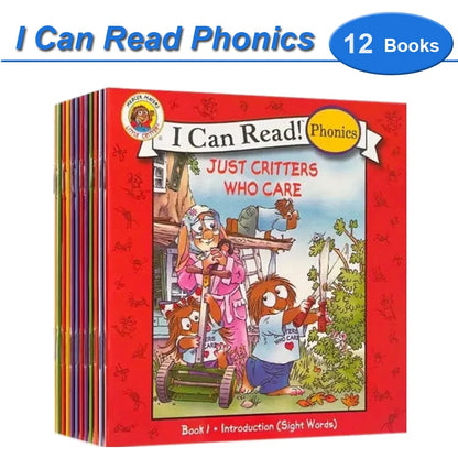 I Can Read Phonics – 12-Book Set, My Very First Picture Books for Kids and Babies Montessori Reading Story Collection