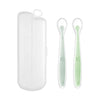 Baby Food Feeding Spoon Set – Stainless Steel Scraping & Soft Silicone Spoon for Infants and Toddlers – Includes Storage Box – BPA Free Baby Utensils for Puree, Soft Foods & Weaning