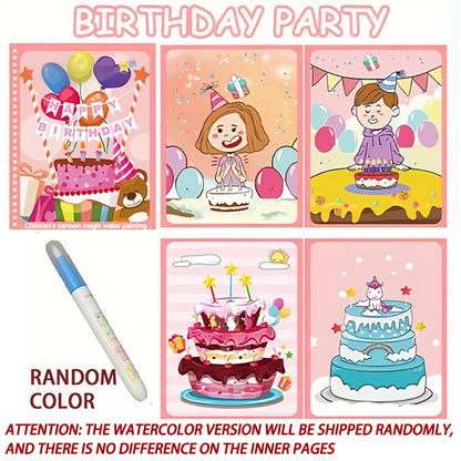 Magical Water Drawing Book – Reusable Montessori Coloring Book for Sensory Early Education in Children