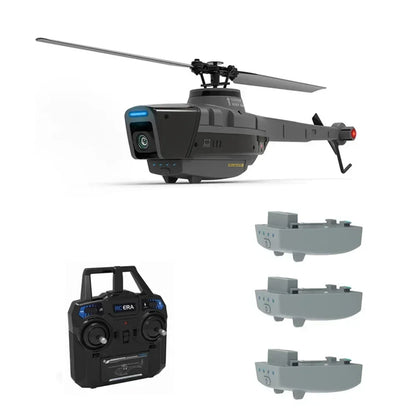 Black Hornet C128 RC Helicopter – 1080P Camera, 6-Axis Gyroscope, Air Pressure Height Hold