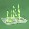 Baby Bottle Drying Rack - Portable Cleaning Dryer Storage Holder for Feeding Bottles, Accessories, and Drain Tray