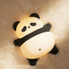 Panda LED Night Light Cute Silicone USB Rechargeable Touch Lamp Bedroom Timing Decoration Kids Gift