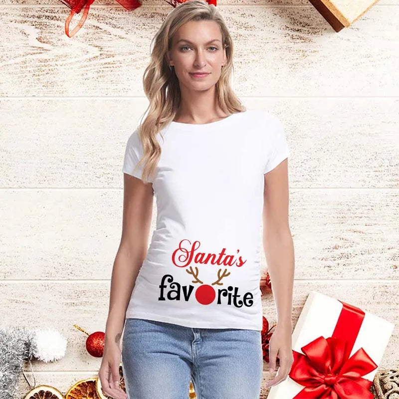 Christmas Pregnancy Shirt | Funny New Pregnancy Announcement T-Shirt | Baby on The Way | Cute Christmas Shirts | Best Xmas Gifts