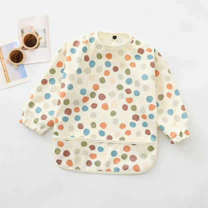 Kids Baby Feeding Bibs | Waterproof Long Sleeve Apron with Pocket, Toddler Burp Cloth for Boys & Girls, Anti-Dirty Art Smock Baby Stuff - Kidzy Market