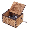 Retro Hand Crank Wooden Music Box Elegant Desktop Musical Box Kids Birthday Festival Gift Vintage Home Craft Ornament