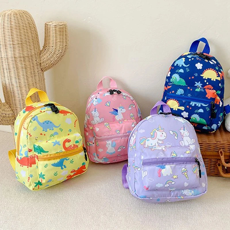 Children's Cartoon Dinosaur Backpack – Cute Kindergarten Schoolbag, Waterproof Kids Book Bag for Boys & Girls, Animal Design - Kidzy Market