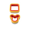 6-Piece Cookie Cutter Set - Dinosaur, Mickey, Heart, Star, Round, Square (Food-Grade)