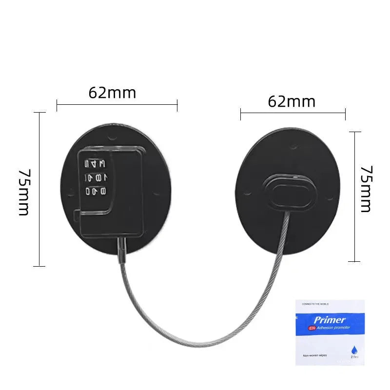 1 Pc Child Safety Lock Cabinet Fridge Door Lock Stainless Steel Cable Protection Kids Baby Home Window Lock Strong Fix