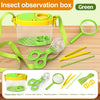 Insect Observation Box & Magnifier Kit – Kids Outdoor Bug Viewer with Tweezers, Transfer Tool & Carry Strap