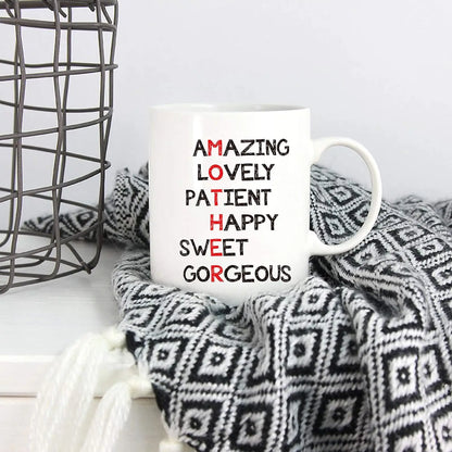 Funny 'Definition of Mother' Coffee Mug for Mom - 11 oz (320 ml) Ceramic Gift from Kids for Mother's Day, Birthday & Christmas
