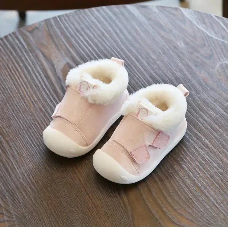 Infant Toddler Boots Winter Warm Plush Baby Girls Boys Snow Boots Non-Slip Comfortable Soft Bottom Kids Shoes