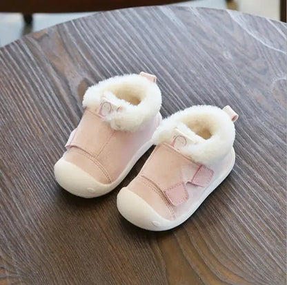 Infant Toddler Boots Winter Warm Plush Baby Girls Boys Snow Boots Non-Slip Comfortable Soft Bottom Kids Shoes