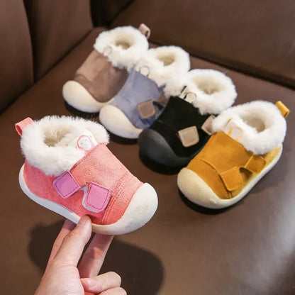 Infant Toddler Boots Winter Warm Plush Baby Girls Boys Snow Boots Non-Slip Comfortable Soft Bottom Kids Shoes