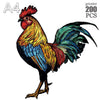 100-300 Piece Wooden Animal Jigsaw Puzzle - Wolf and Chicken Irregular Pieces 3D Brain Teaser for Adults & Kids Holiday Gift